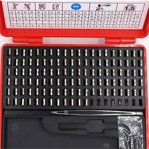 1/16" Steel Type Complete Font Set