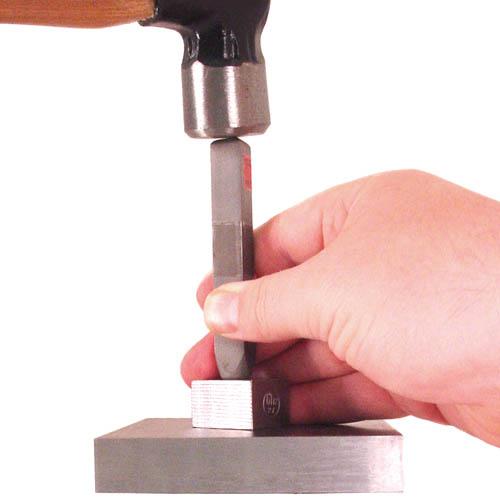 AN541 = Steel Bench Block with Removable Rubber Base 3-3/4 x 3-3/4 x 1/2  - FDJ Tool