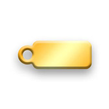 Gold Plated Jewelry Tag B - 100 Pack