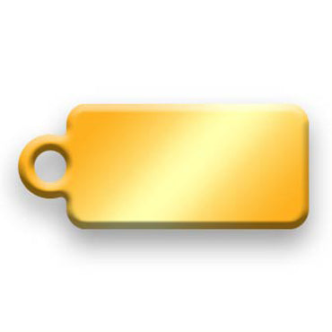 Gold Plated Jewelry Tag C - 100 Pack