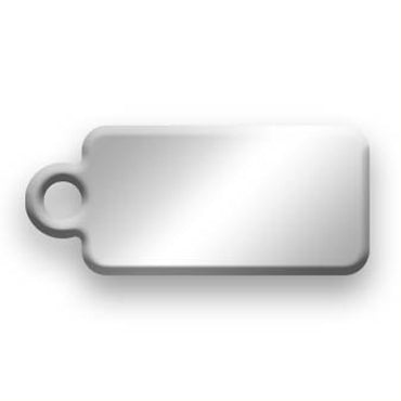 Nickel Silver Jewelry Tag C - 100 Pack