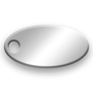 Nickel Silver Jewelry Tag H - 100 Pack